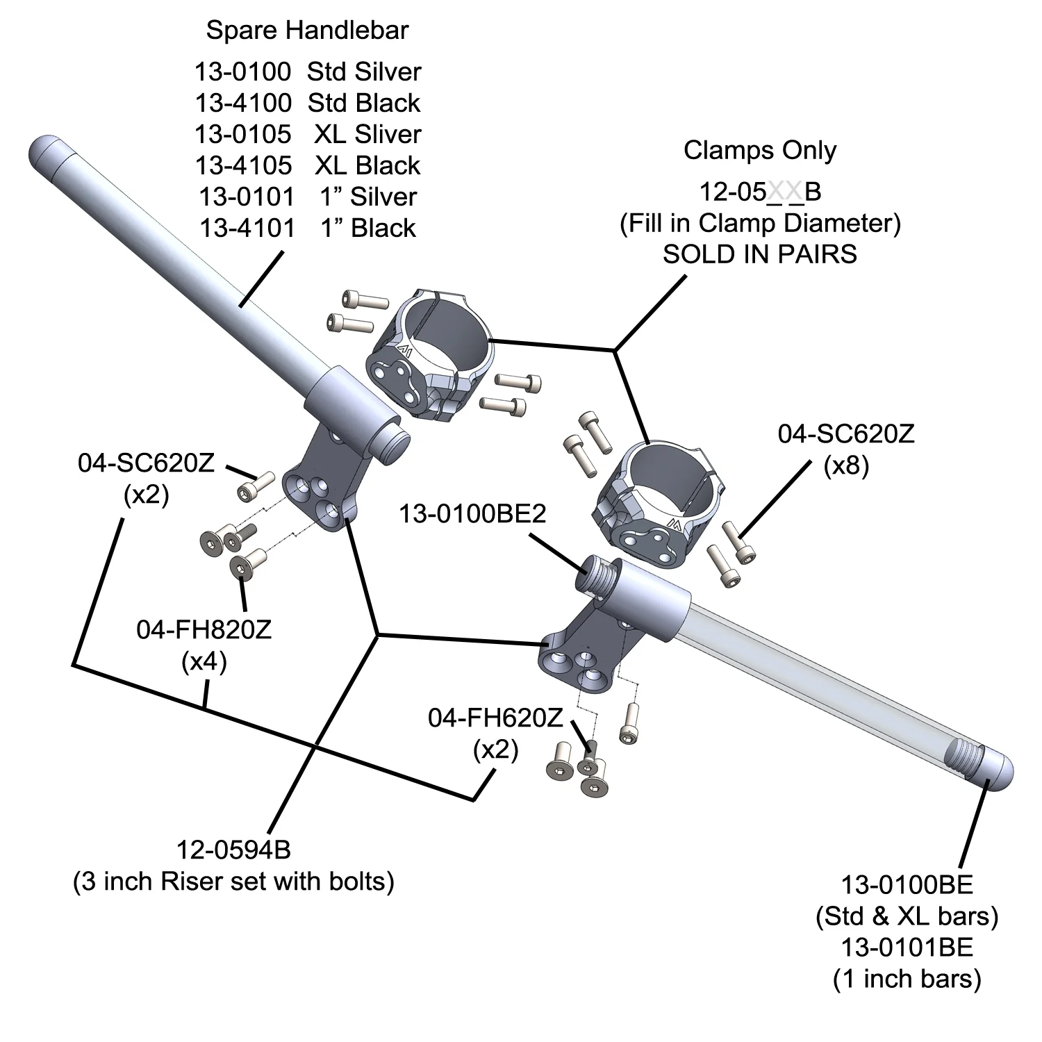3 Inch Clip-on Riser  with 1" Bars - Image 6