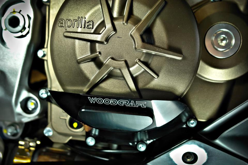 60-0740RB Aprilia RSV4/Tuono V4 RHS Clutch Cover Protector w/ Skid Pad - Image 8