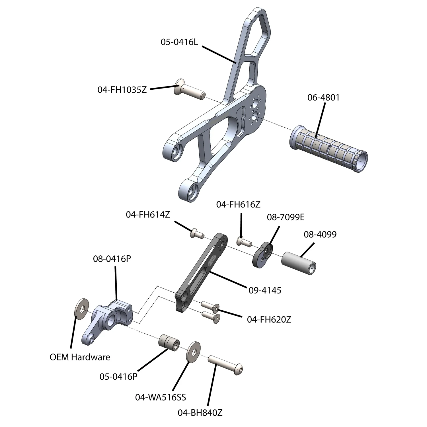 05-0415B Yamaha MT10  Complete Rearset - Image 4
