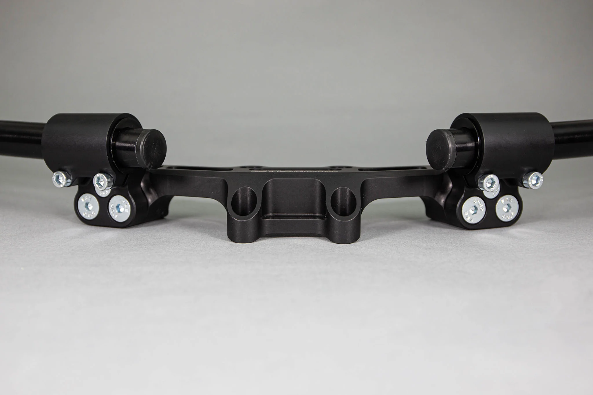 Adjustable Riser Clipon Adapter Plate w/ XL Black Bars Ducati Scrambler 35mm Front Adjustable Rise - Image 3
