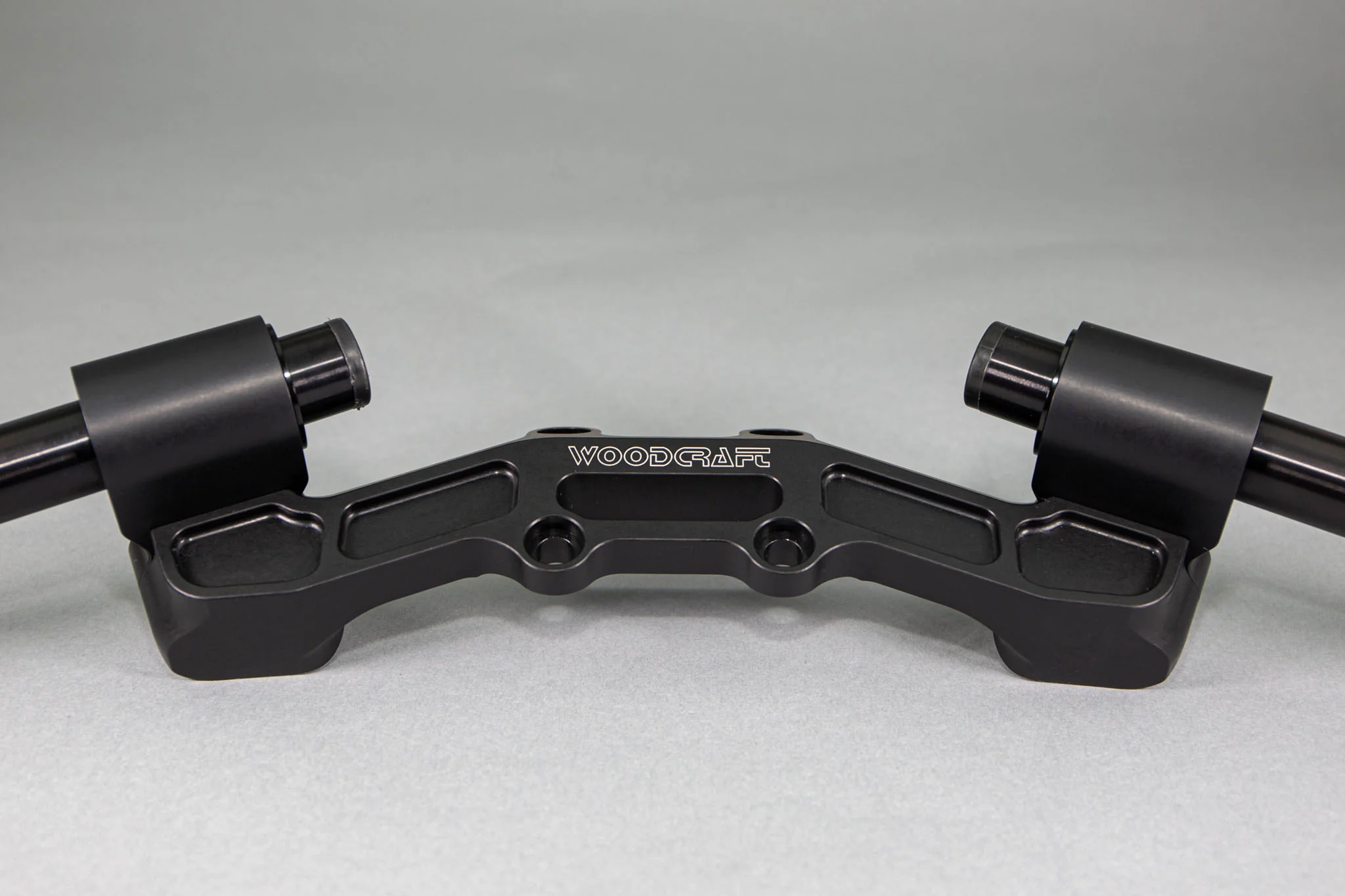 Adjustable Riser Clipon Adapter Plate w/ XL Black Bars Ducati Scrambler 35mm Front Adjustable Rise - Image 4