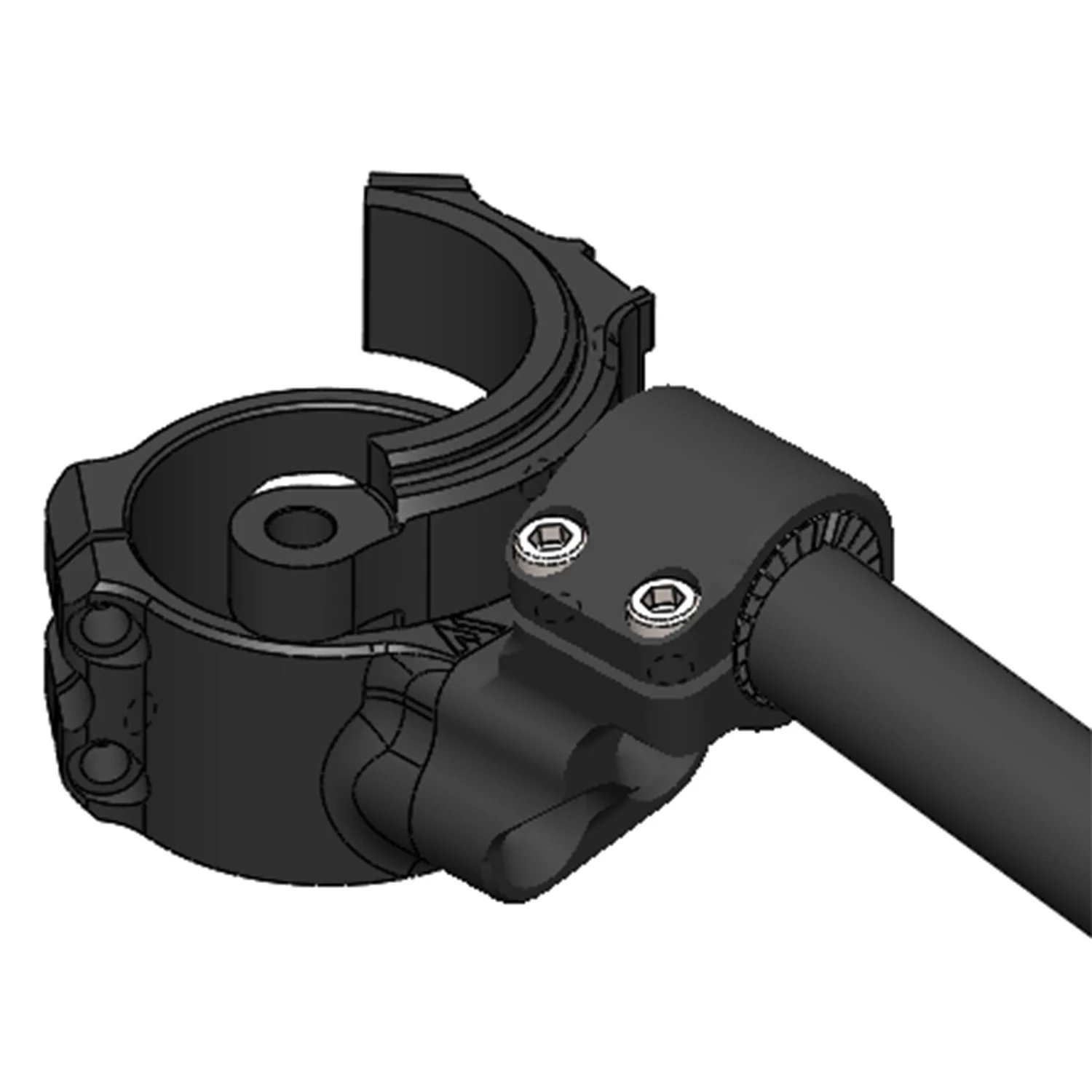 12-2755D BMW S1000RR Side Mount 35mm Rise Adjustable Angle Clipon Risers, 55mm w/ OEM Clipon Delete - Image 5