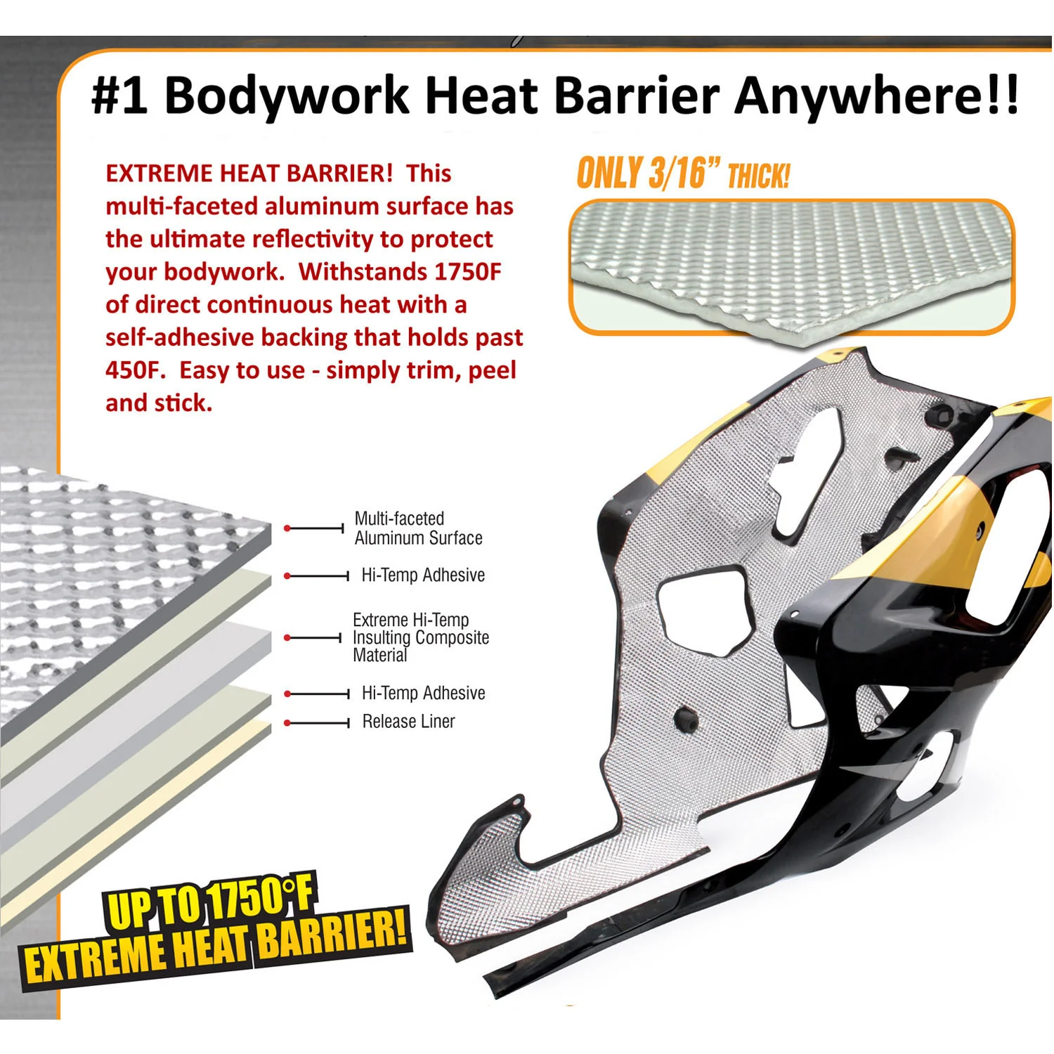 71-8099 Bodywork Heat Shield, 12'' x 21'' - Image 3