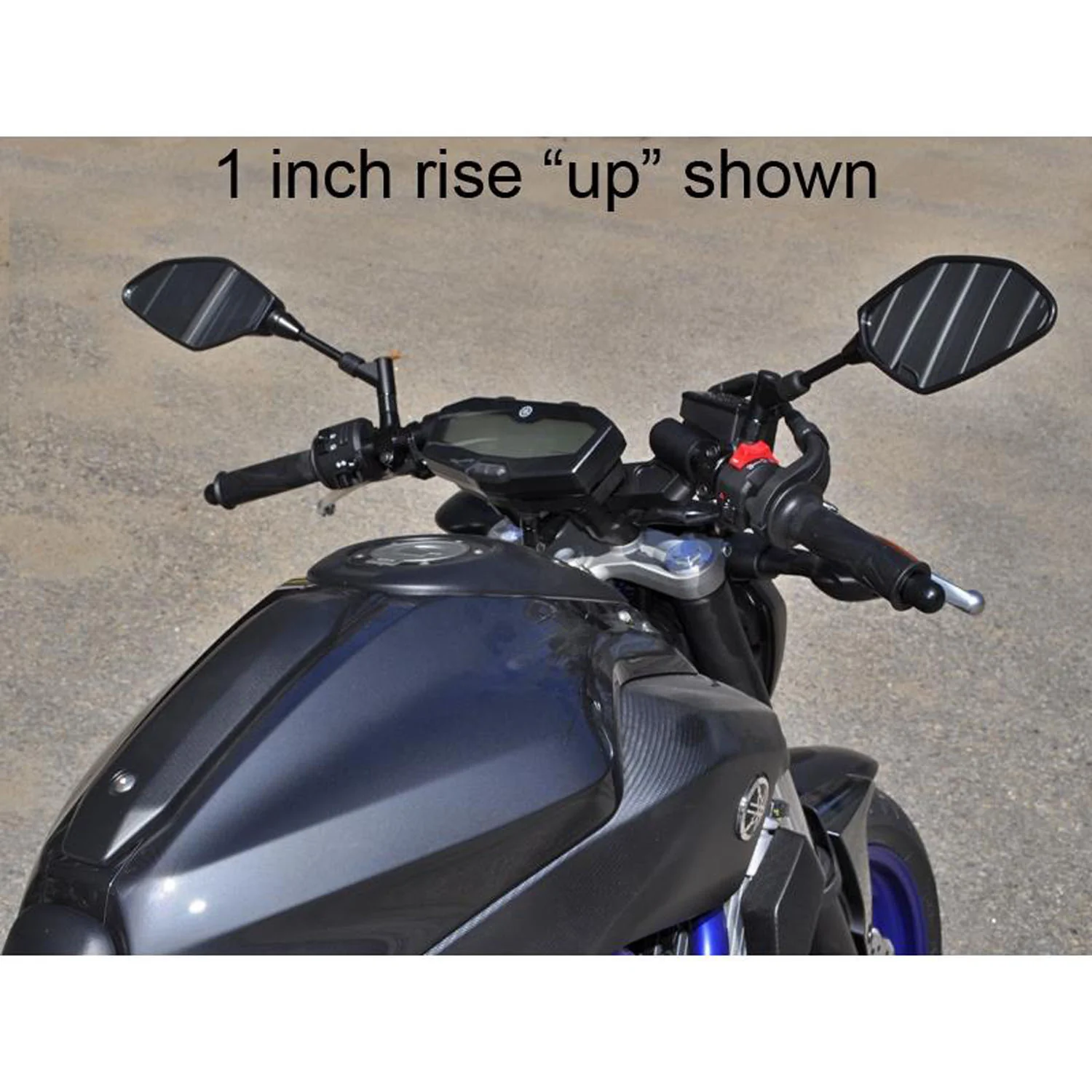 Clipon Adapter Plate w/ Std. Black Bars Yamaha FZ-07 2015-17, MT-07 2018-20 - Image 5