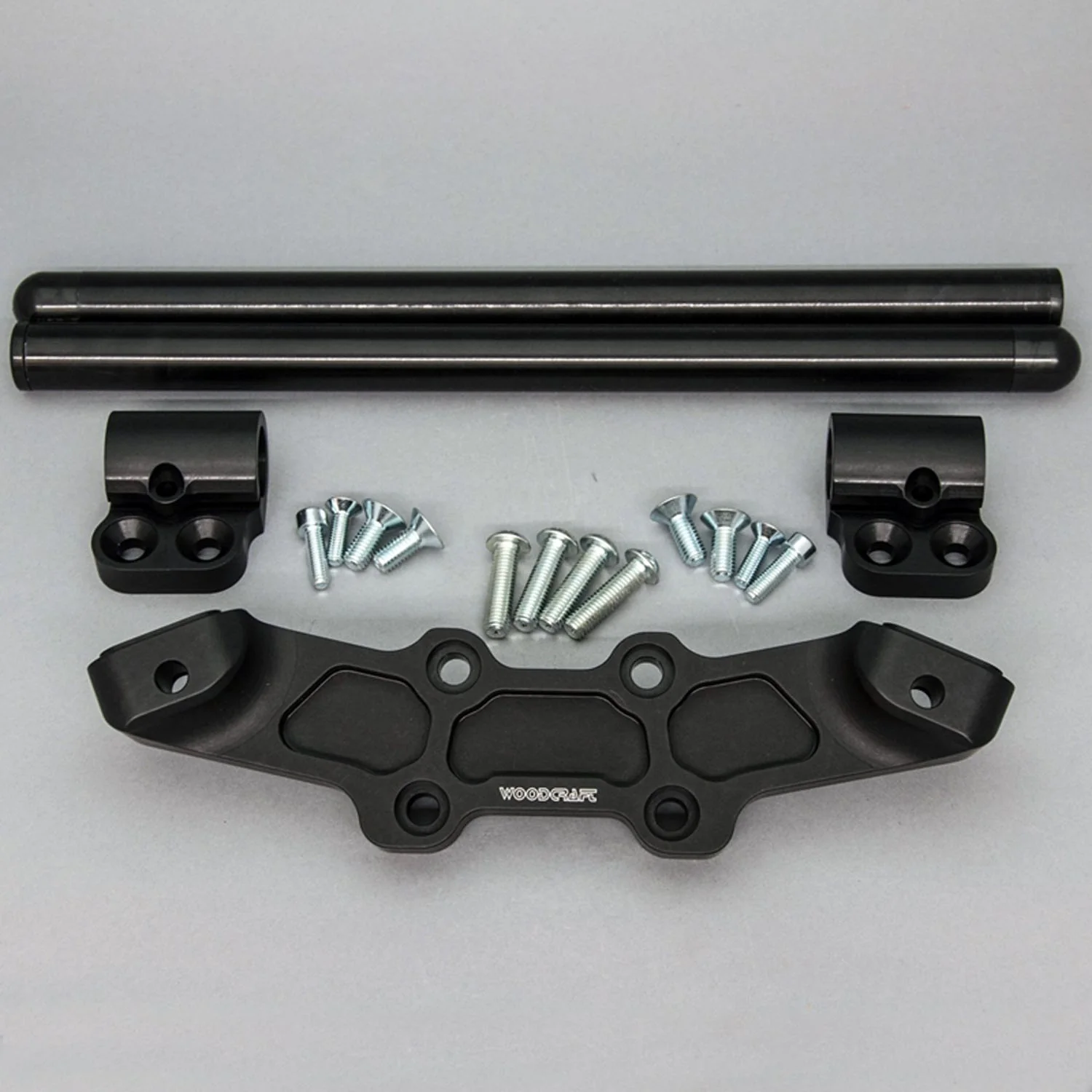 Clipon Adapter Plate w/ XL Black Bars Ducati Monster 696/796/1100 - Image 3