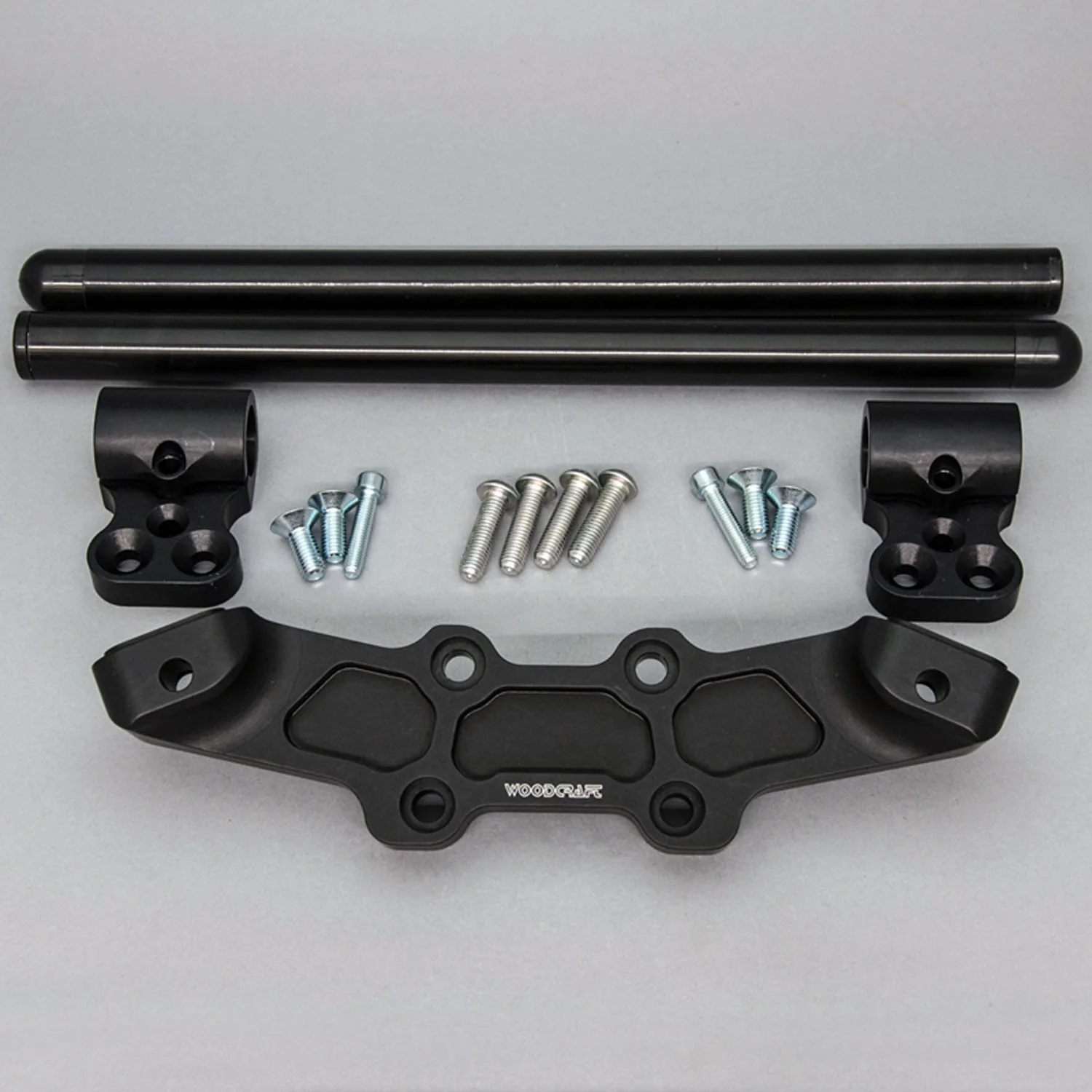 Clipon Adapter Plate w/ XL Black Bars Ducati Monster 696/796/1100 - Image 4