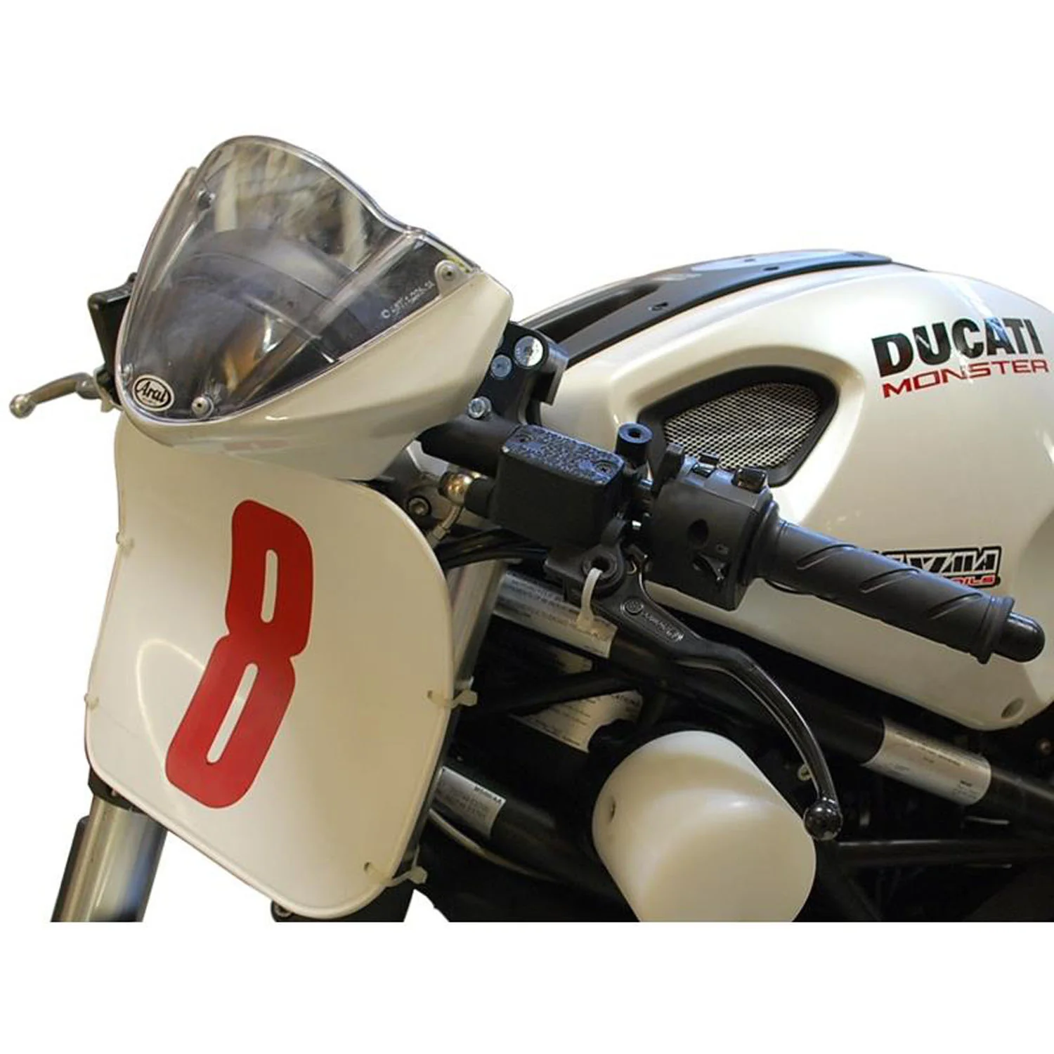 Clipon Adapter Plate w/ XL Black Bars Ducati Monster 696/796/1100 - Image 8