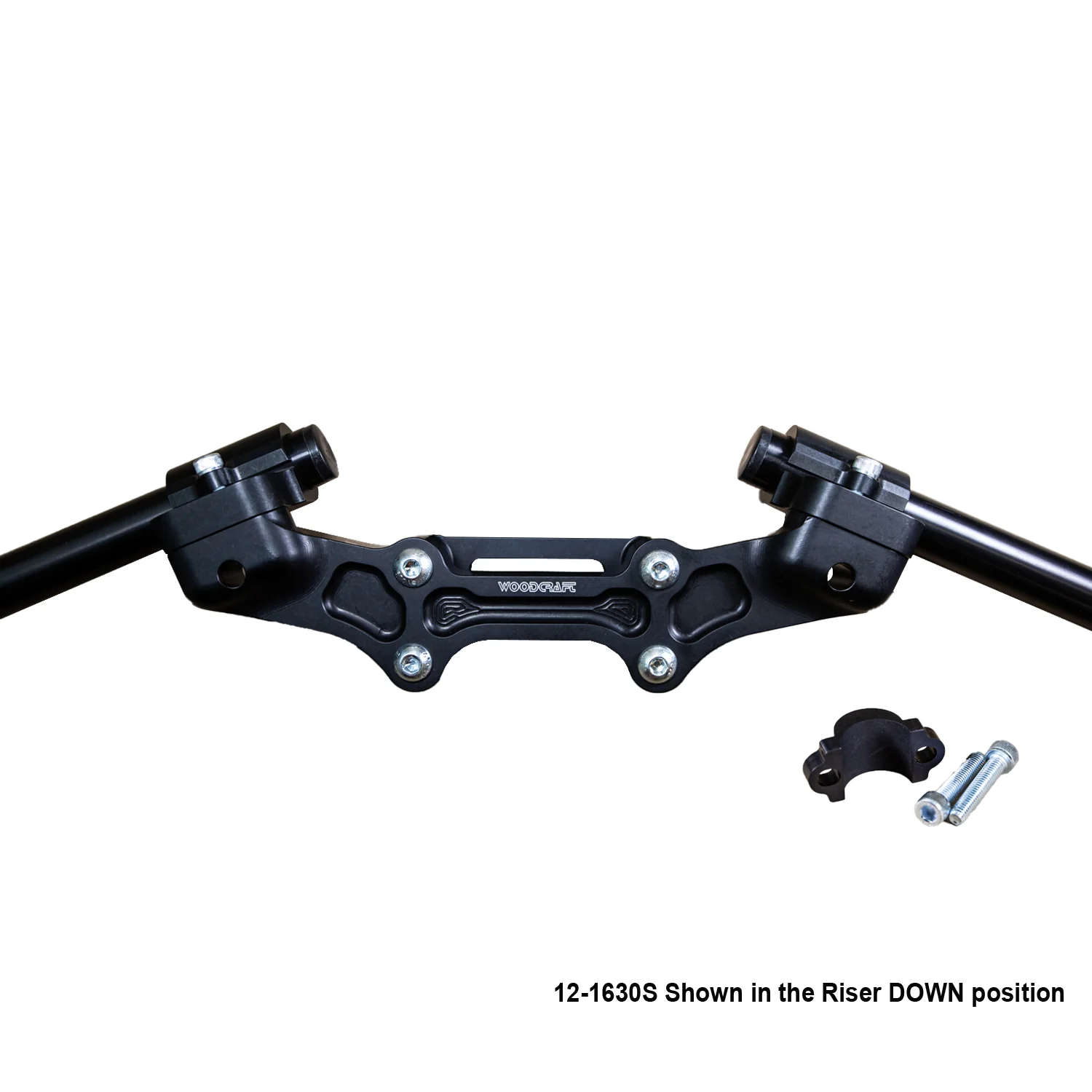 Ducati Monster 1200 Clipon Adapter Plate w/ Std. Black Bars and  Res. Spacer - Image 2