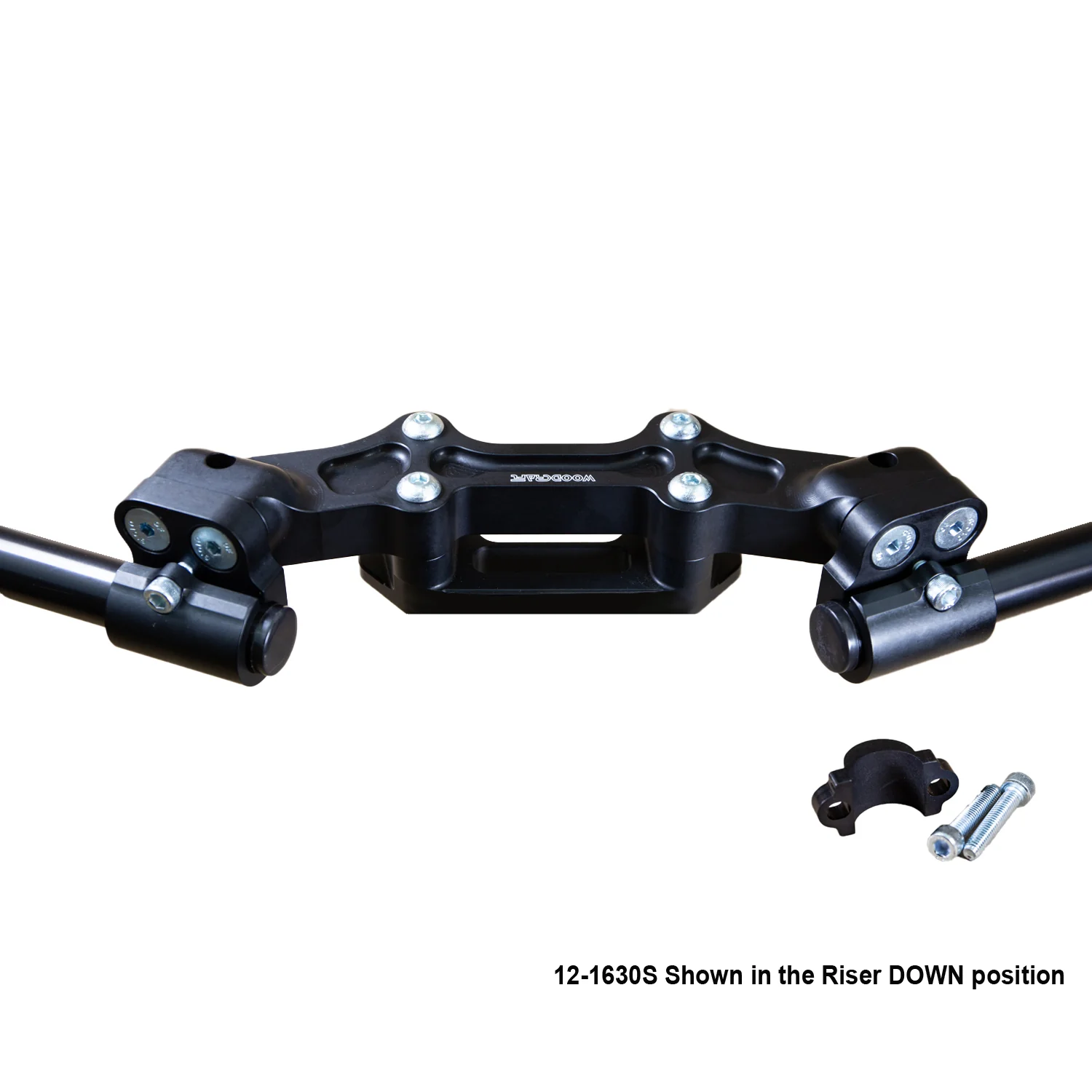 Ducati Monster 1200 Clipon Adapter Plate w/ Std. Black Bars and  Res. Spacer - Image 3