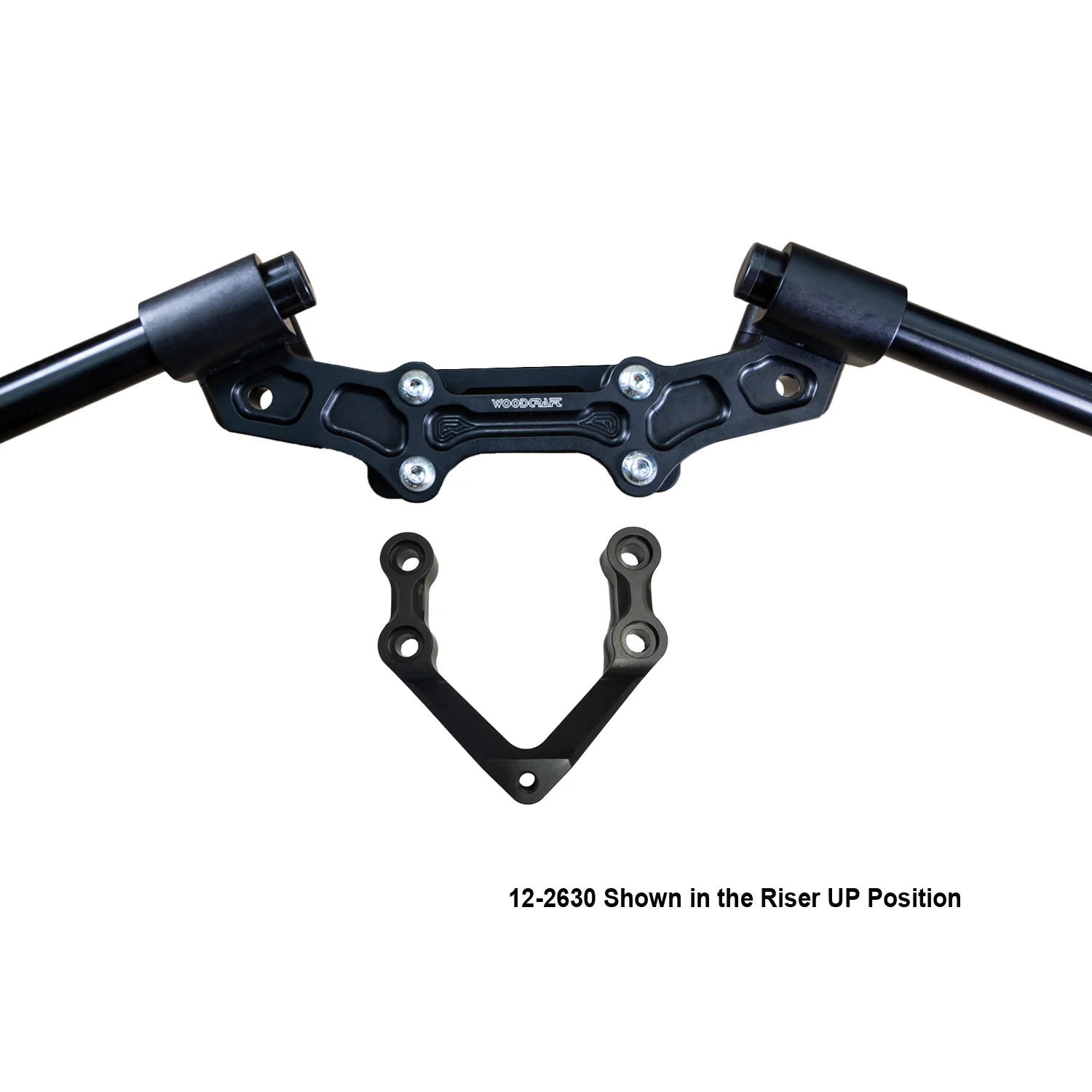 Ducati Monster 1200R 2016-19 Clipon Adapter Plate W/Steering Damper Mount Black Bars - Image 6