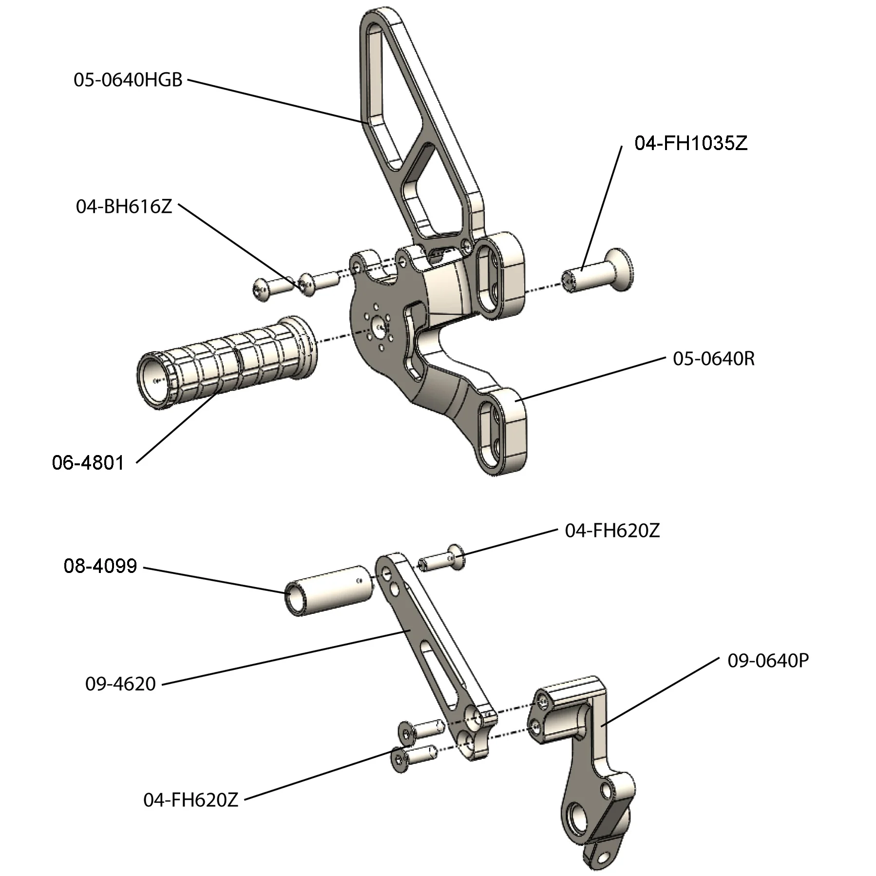 05-0641B Ducati 1198SP/848 EVO Complete GP Rearset  (Factory QS) - Image 7