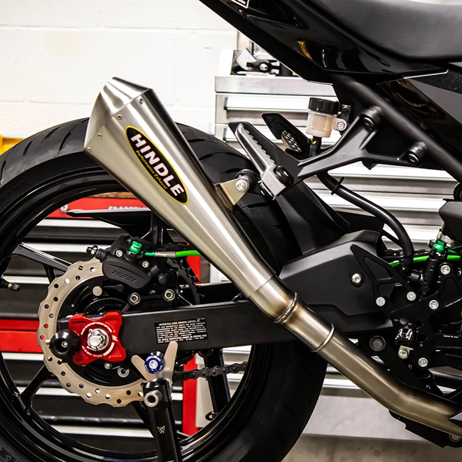 Hindle Evolution Megaphone Slip-on System Kawasaki Ninja EX400 2018-22 - Image 3