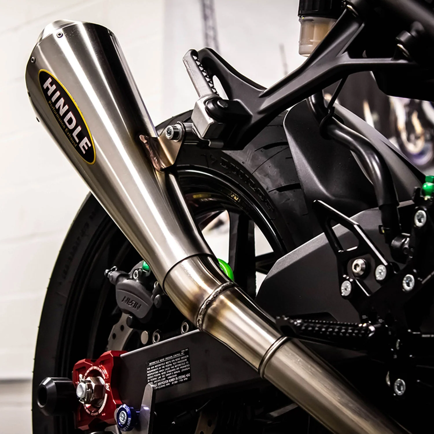 Hindle Evolution Megaphone Slip-on System Kawasaki Ninja EX400 2018-22 - Image 4