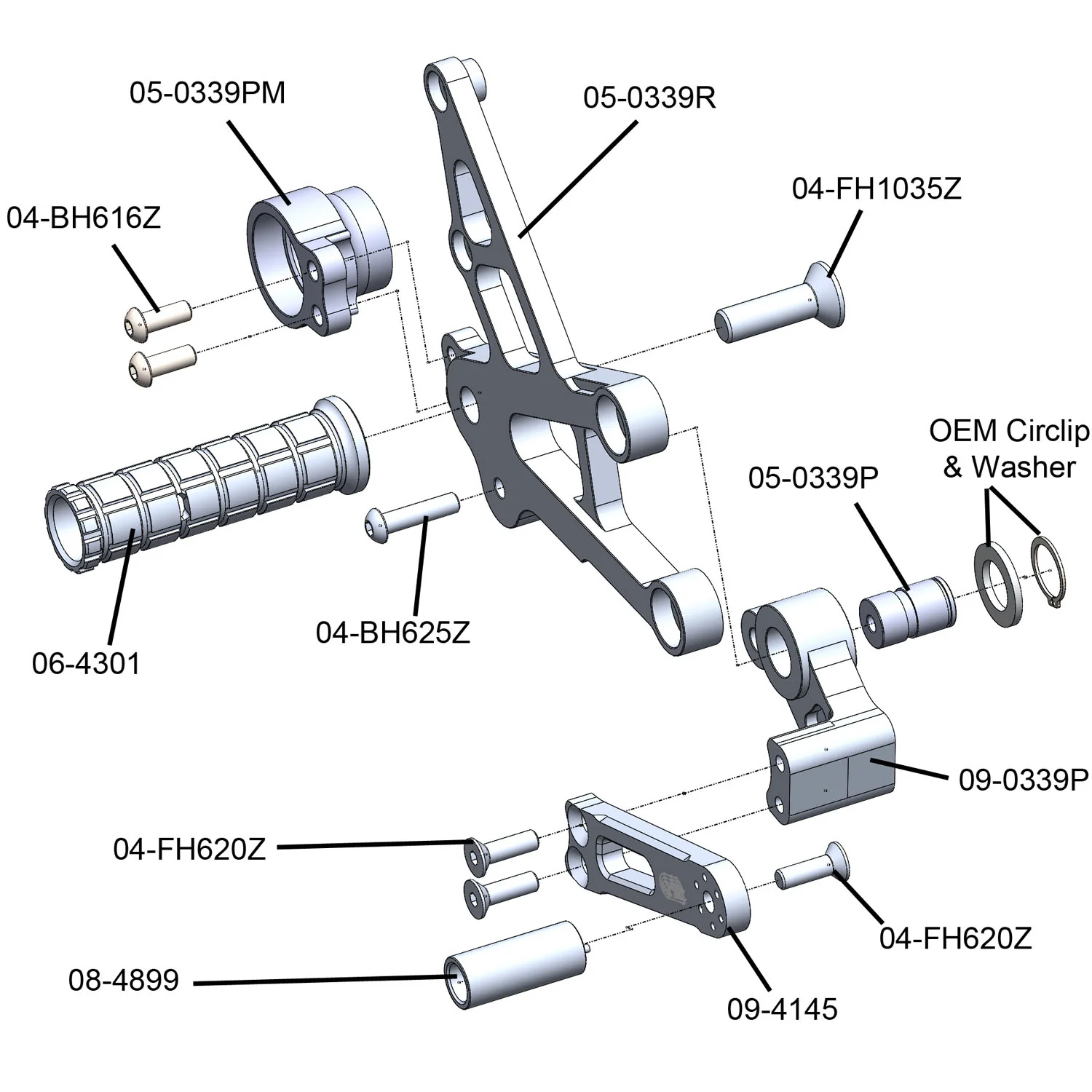 Honda CBR1000RR Complete Rearset - Image 6
