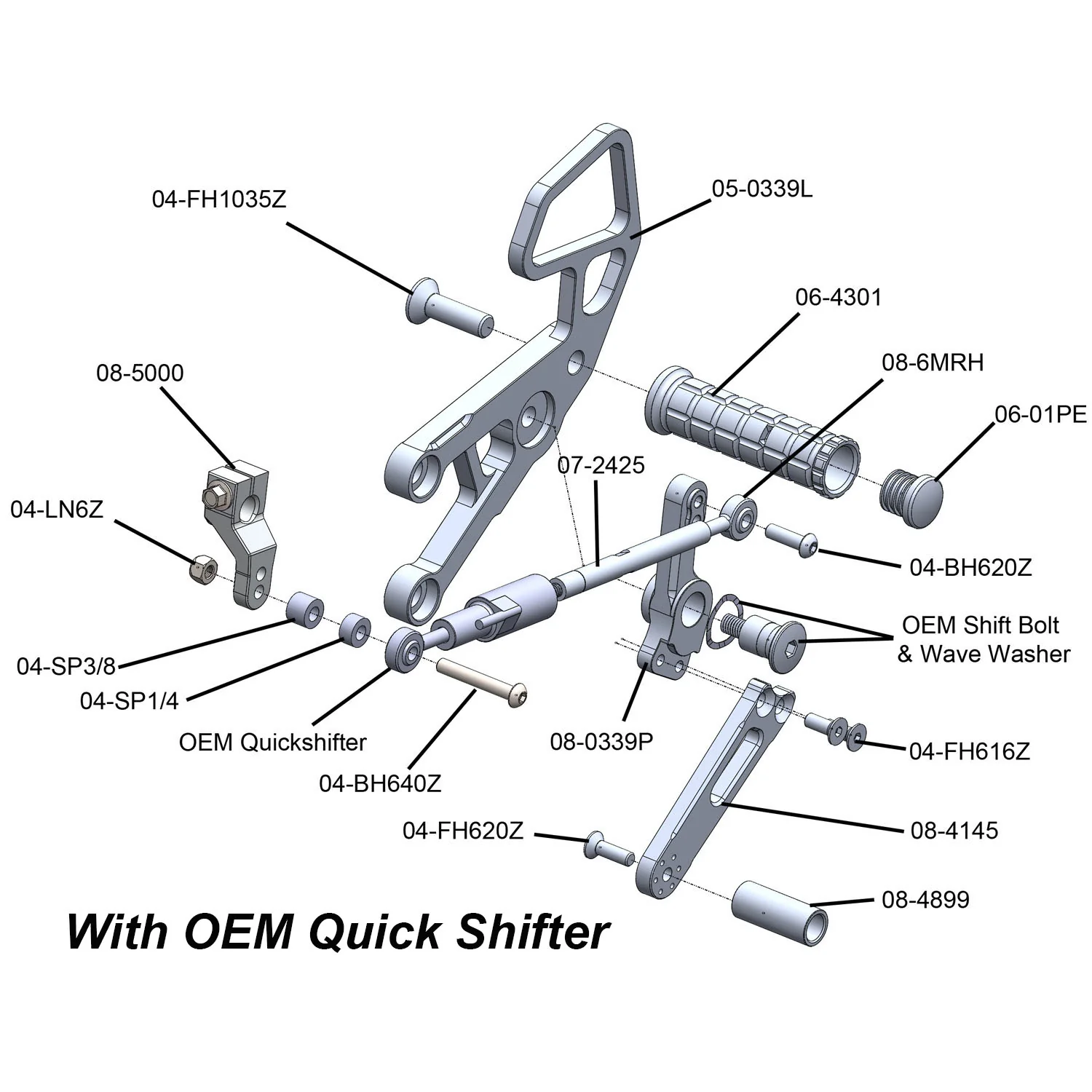 Honda CBR1000RR Complete Rearset - Image 7