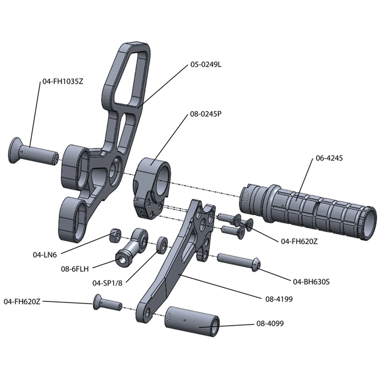 05-0249 Suzuki GSX-R1000 Rearset - Image 2