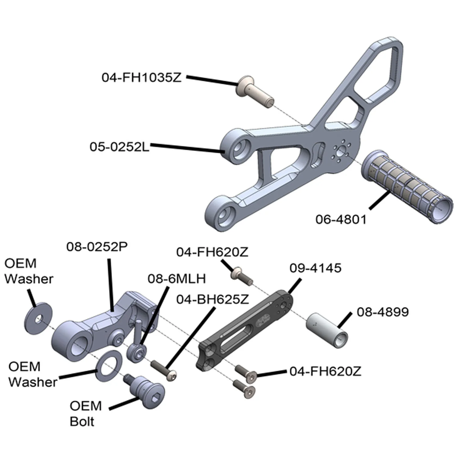 05-0252B Suzuki GSX-R1000 Rearset - Image 2