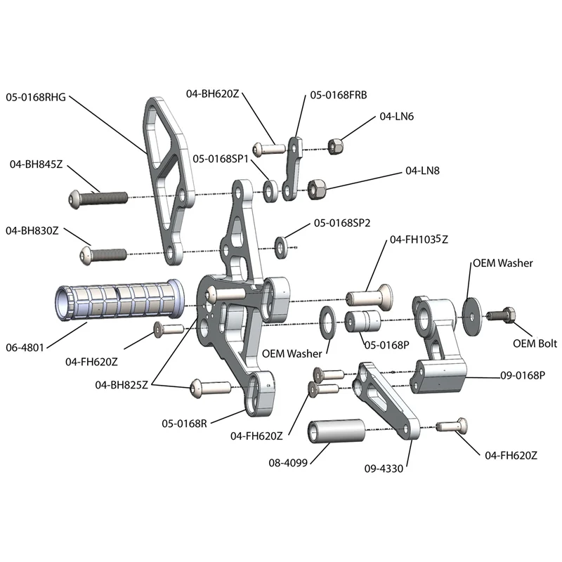 05-0169B 2011-15 Kawasaki ZX-10R Rearset  - GP Shift - Image 4