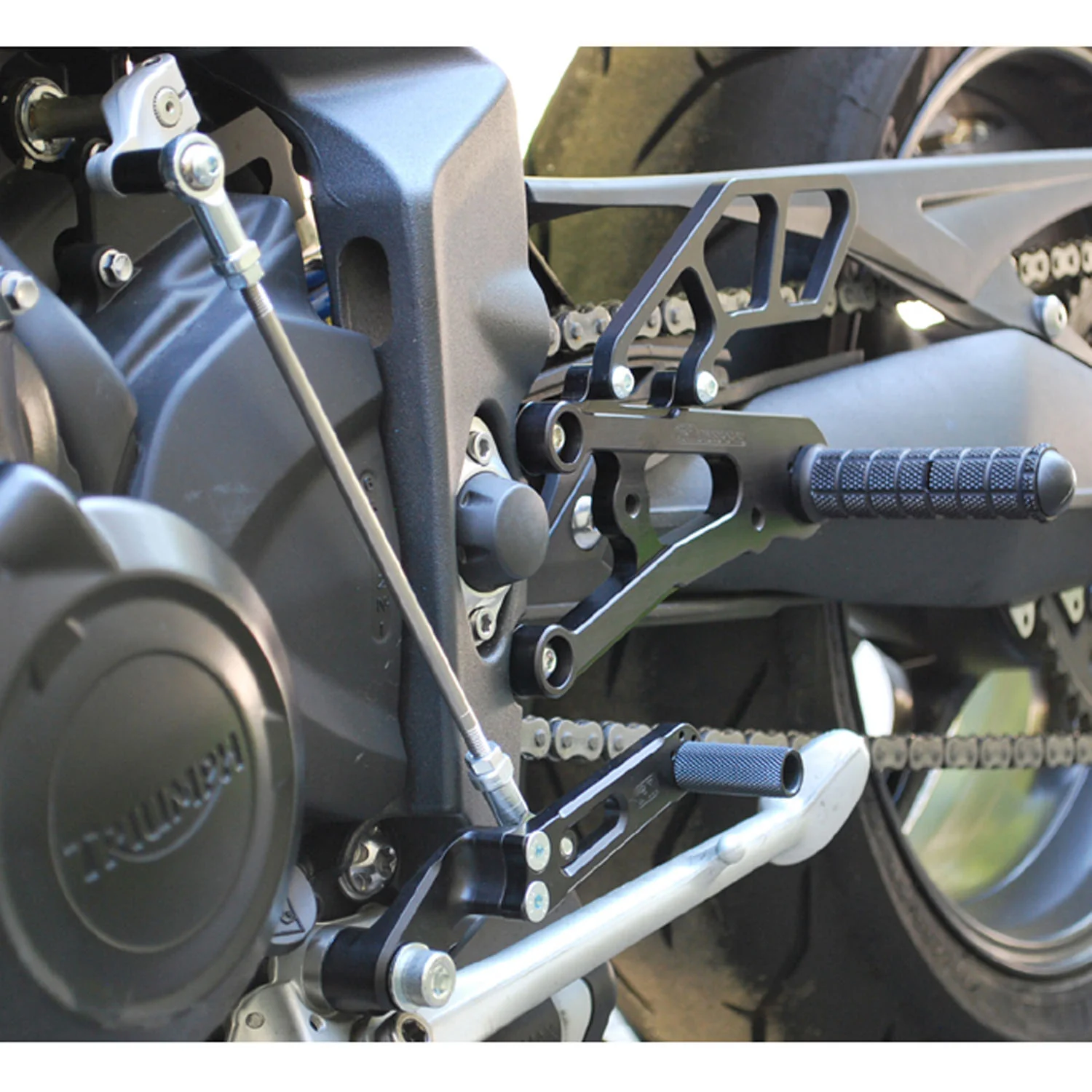 05-0508B Triumph Street Triple Rearset Kit, GP Shift W/O QS - Complete W/Shift and Brake Pedals - Image 2
