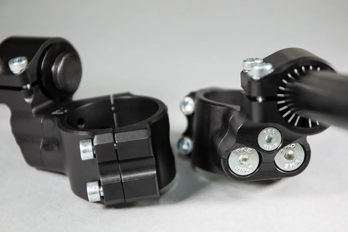 35mm Adjustable Angle Side Mount Clip-on Riser set w/bars, Reservoir mount and hose Suzuki GSXR600/750 - Image 3