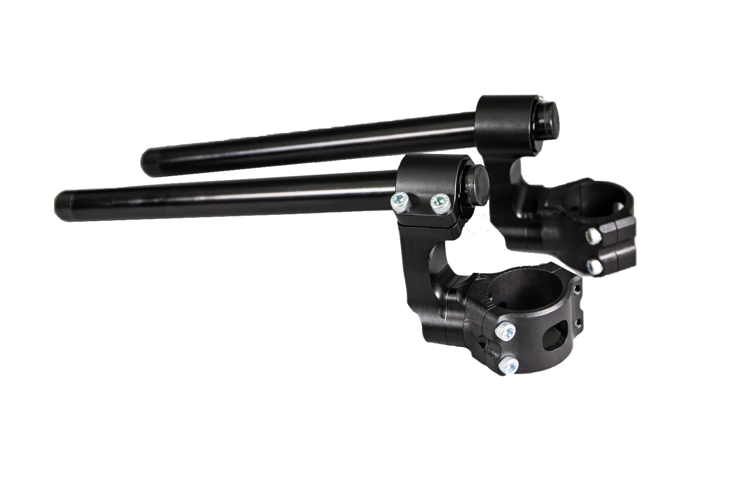 12-7741-78BK1 Kawasaki Ninja 650, Z650 75MM Rise Side Mount Adjustable Angle Clipon Risers - Image 2