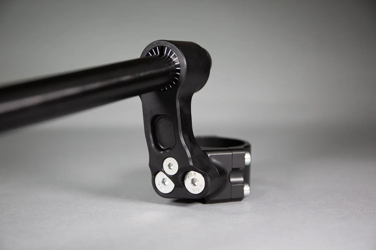 12-7741-78BS1 Suzuki SV650, SV650X 75mm Side Mount Adjustable Angle Clipon Risers - Image 3